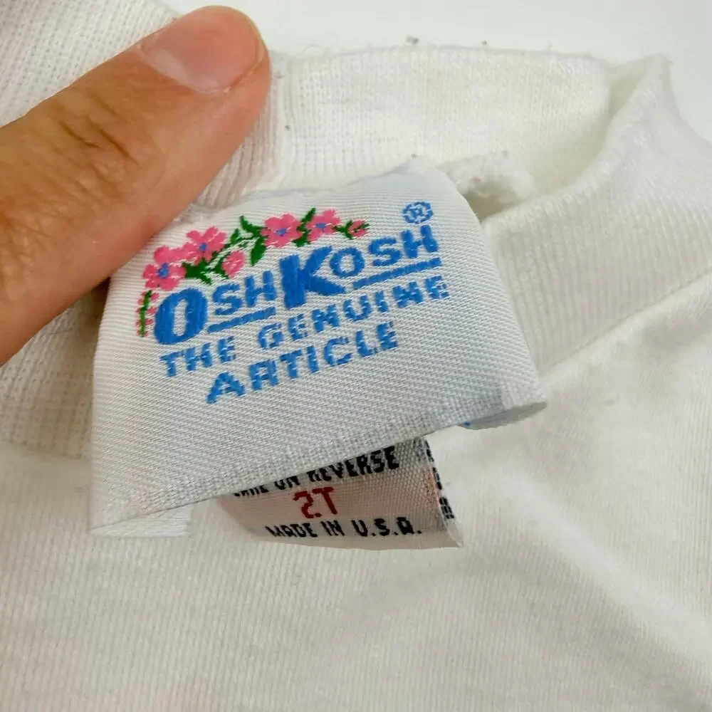 Vintage OshKosh Red Apple Jumper Dress & Shirt, Size 2T